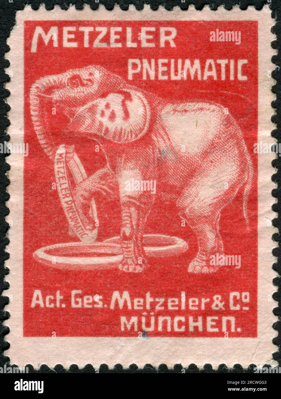 advertising, car accessories, Metzeler car tires, Munich, poster stamp