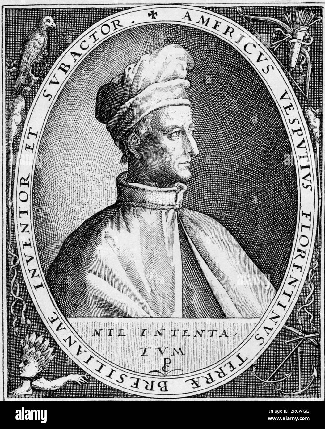 Vespucci, Amerigo, 9.3.1454 - 22.2.1512, Italian navigator and discoverer, ADDITIONAL-RIGHTS-CLEARANCE-INFO-NOT-AVAILABLE Stock Photo