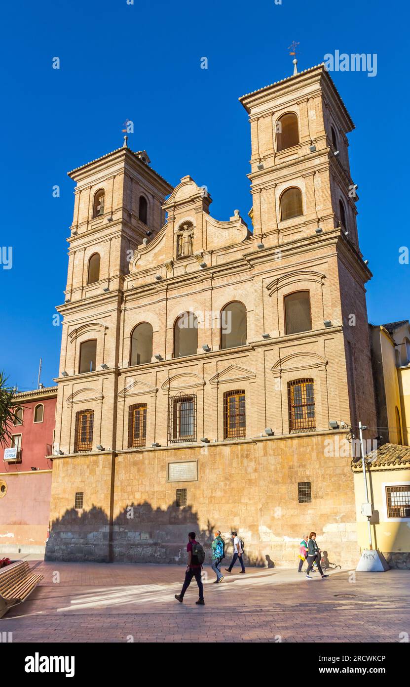 Towers of the historic Santo Domingo church in Murcia, Spain Stock Photo