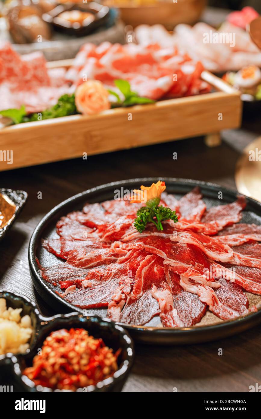 Chuck flap for hot pot use，delicious chuck flap tail, beef Stock Photo Alamy