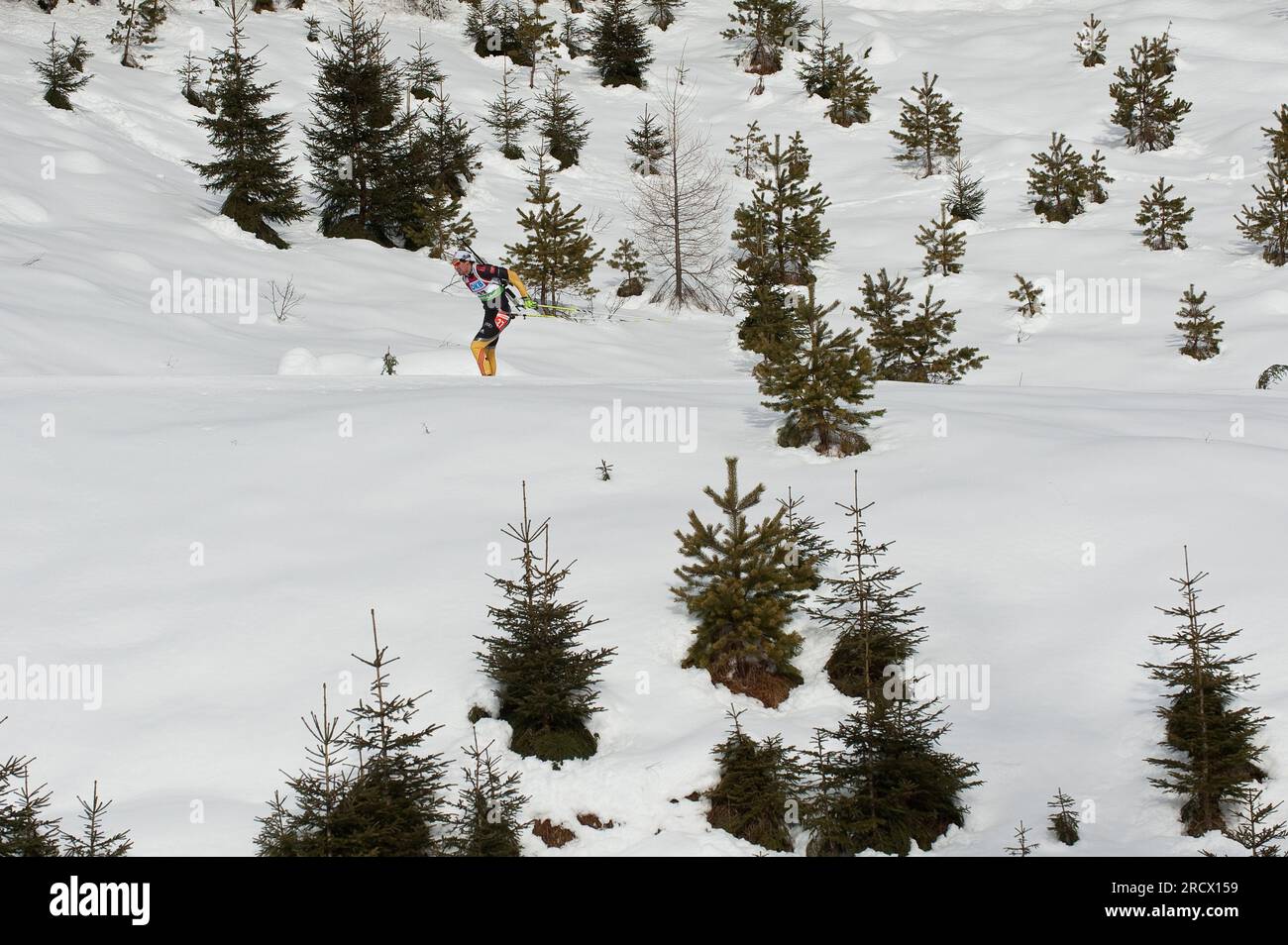 Michael RÖSCH (Roesch) Aktion Biathlon 12,5 km Verfolgung der Herren ...