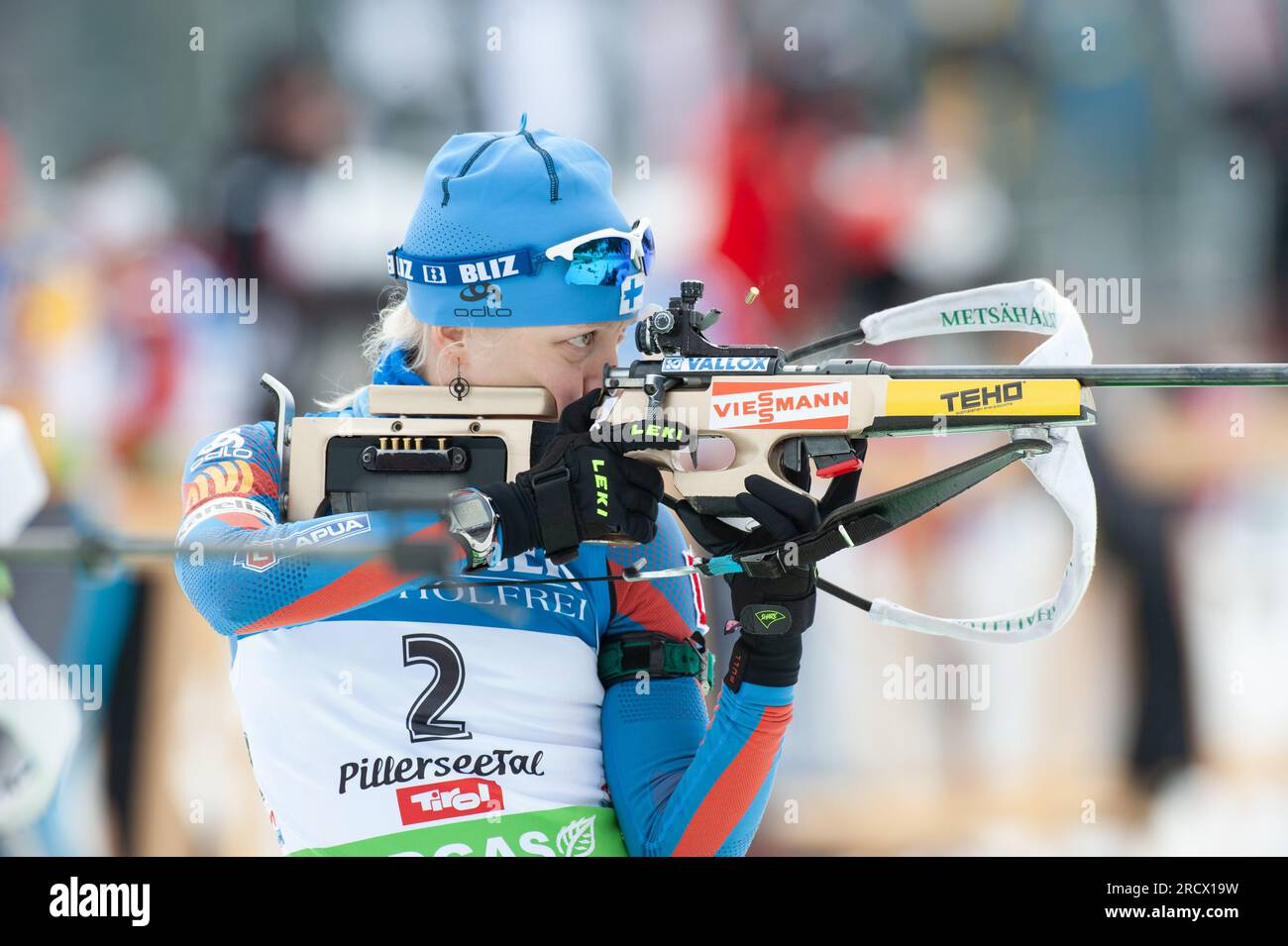 Kaisa Mäkäräinen FIN Aktion Biathlon 10 km Verfolgung der Frauen Stock ...