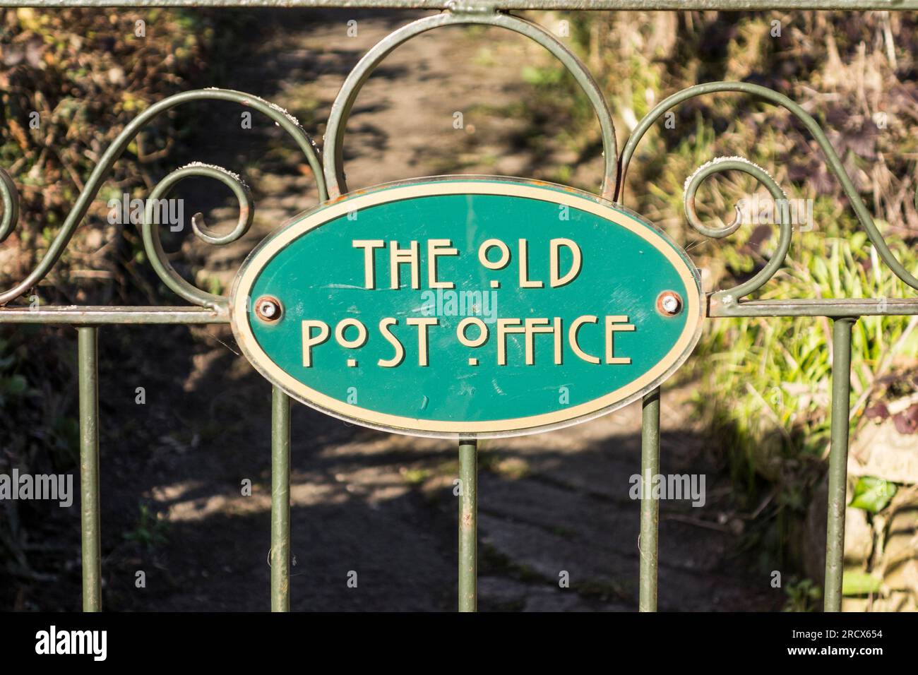The Old Post Office sign, Gloucestershire, UK Stock Photo Alamy