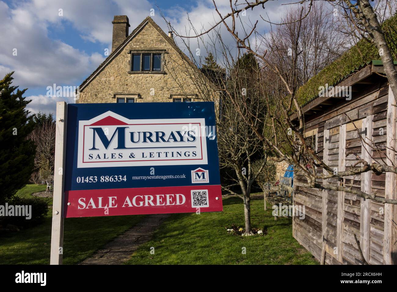 Estate agent's sign, Gloucestershire, UK Stock Photo Alamy