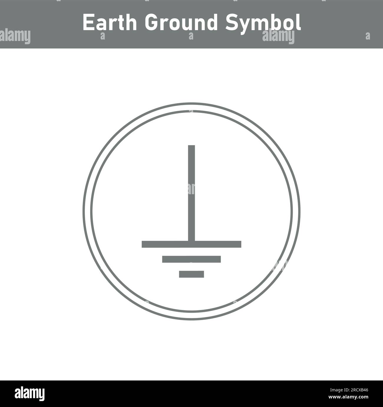 protective earth ground symbol icon in electricity. vector illustration isolated on white background. Stock Vector