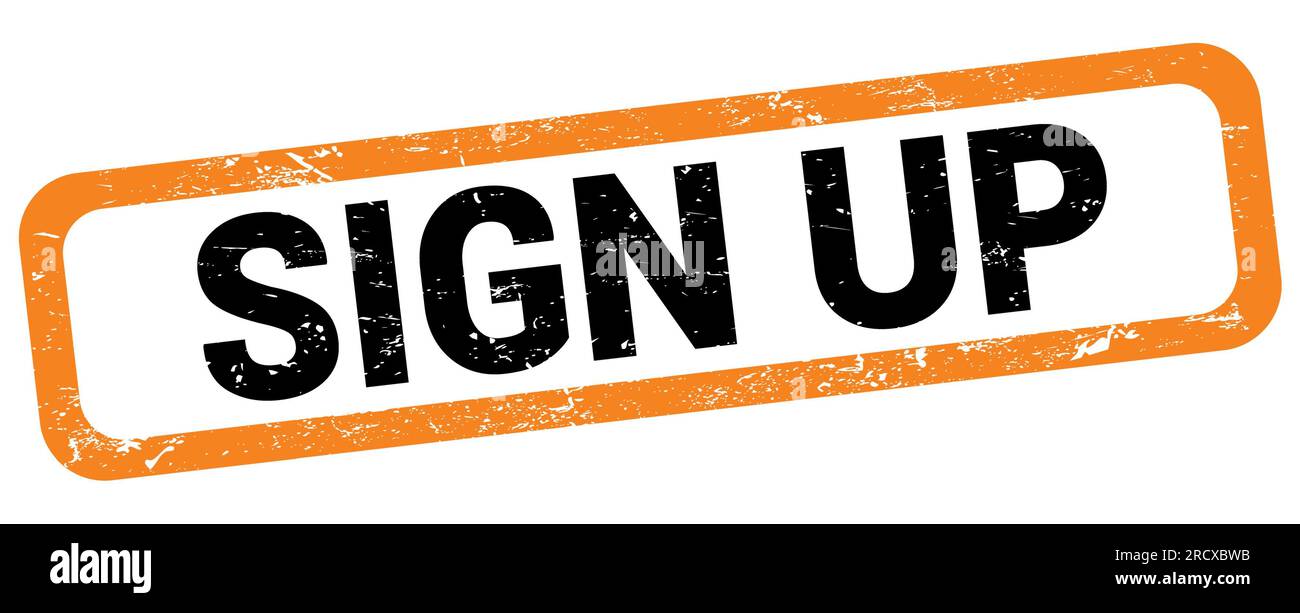 Sign up text written hi-res stock photography and images - Alamy