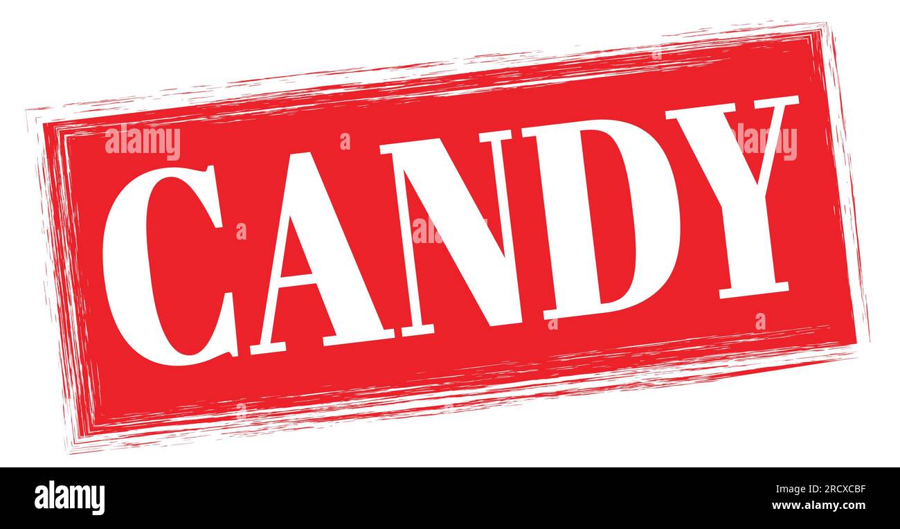 CANDY text written on red rectangle stamp sign Stock Photo - Alamy
