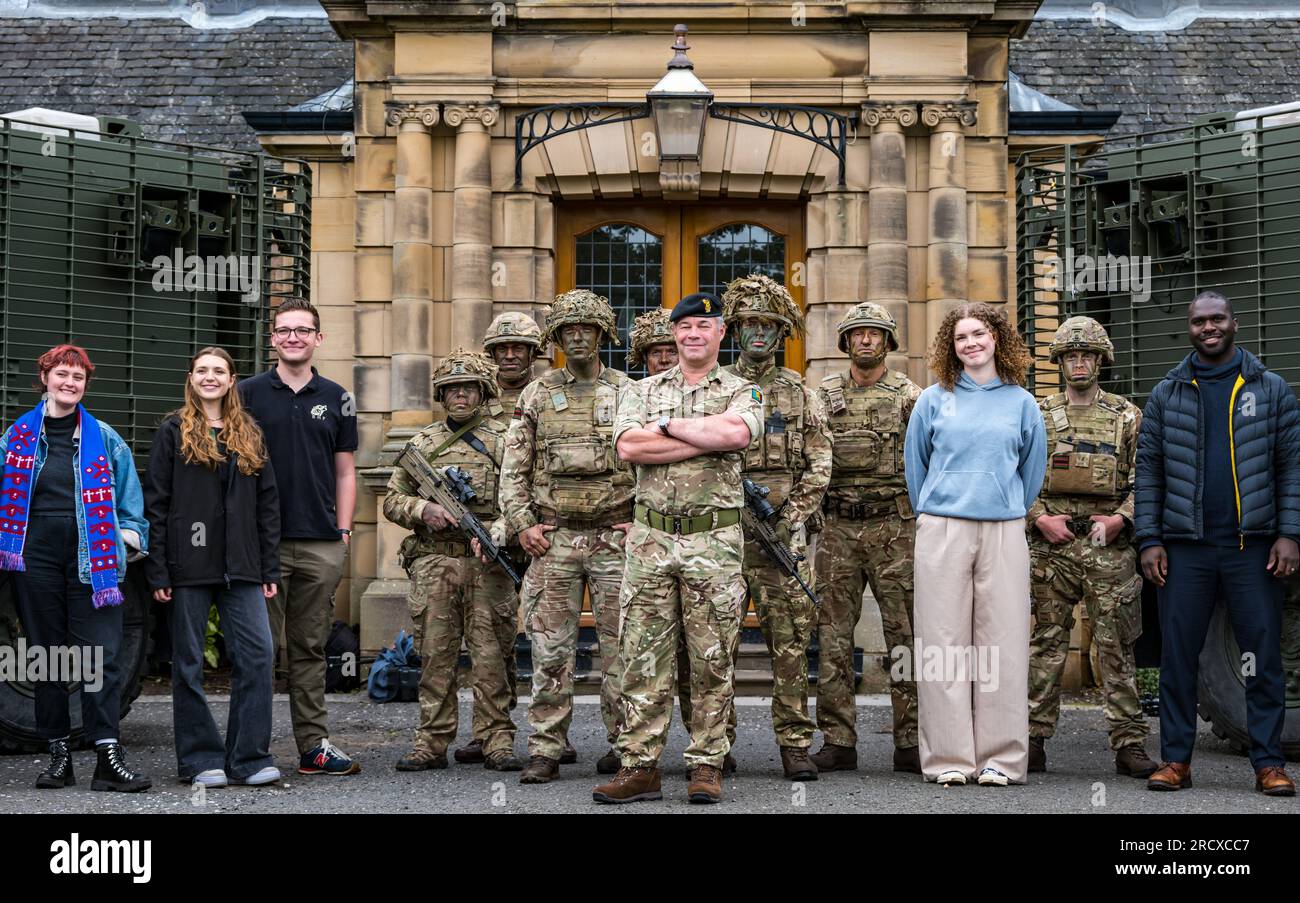 Redford Barracks, Edinburgh, Scotland, UK, 17 July 2023. Army at the