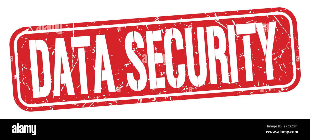 DATA SECURITY text written on red grungy stamp sign. Stock Photo
