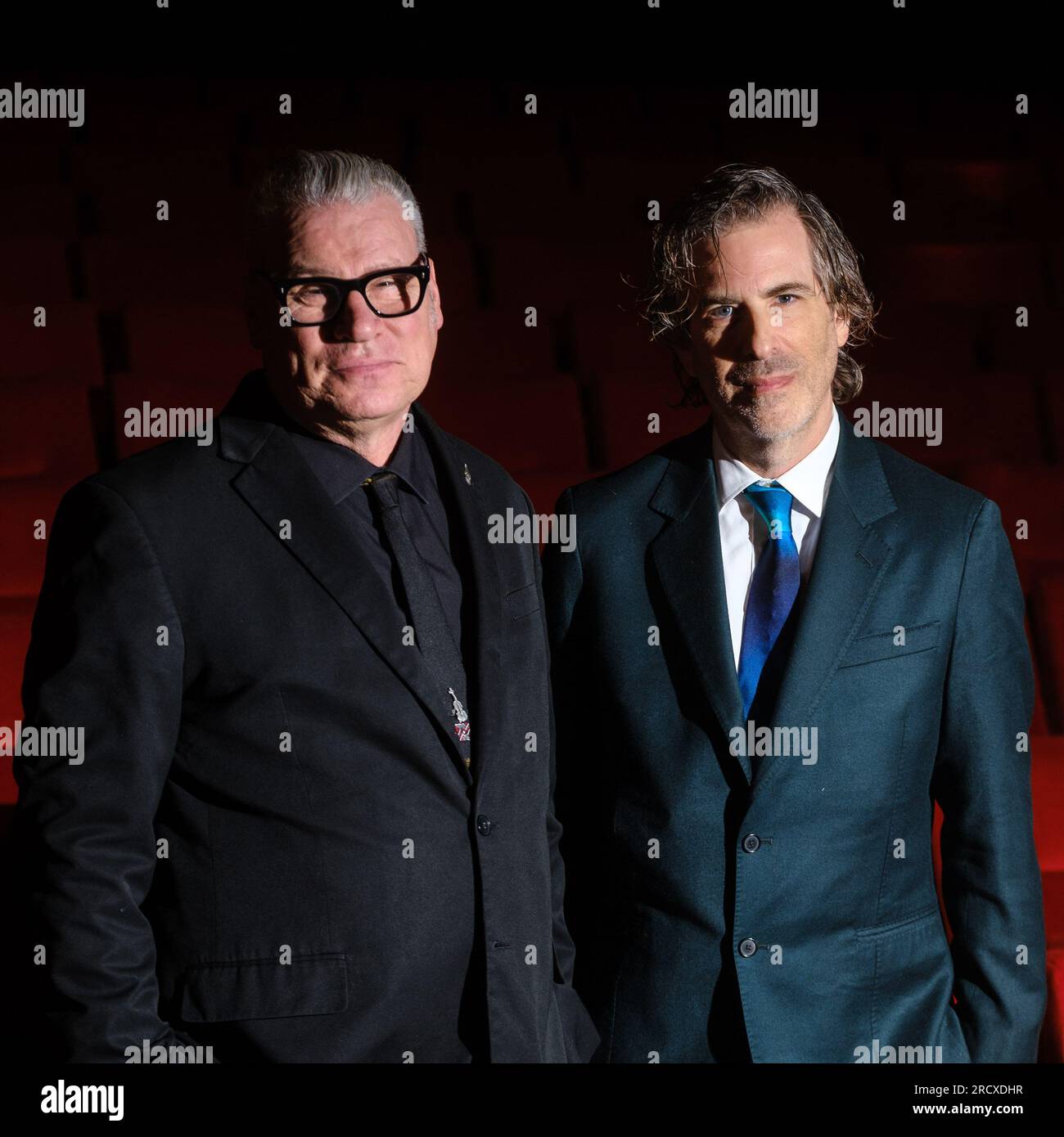 Mark Kermode and Brett Morgen photographed during Mark Kermode Live in