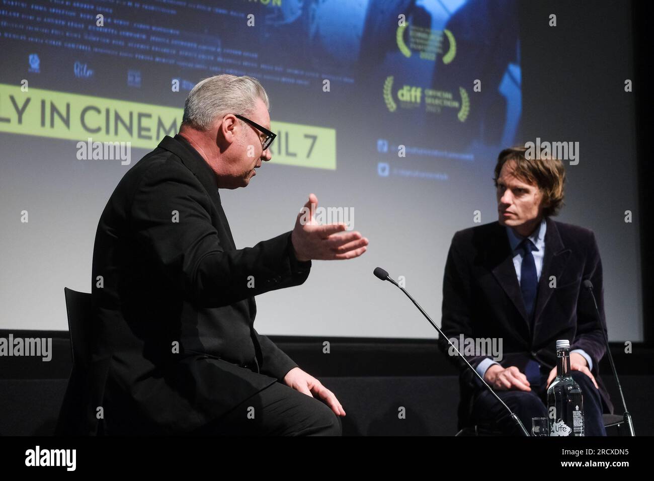 Mark Kermode and Andrew Legge photographed during Mark Kermode Live in