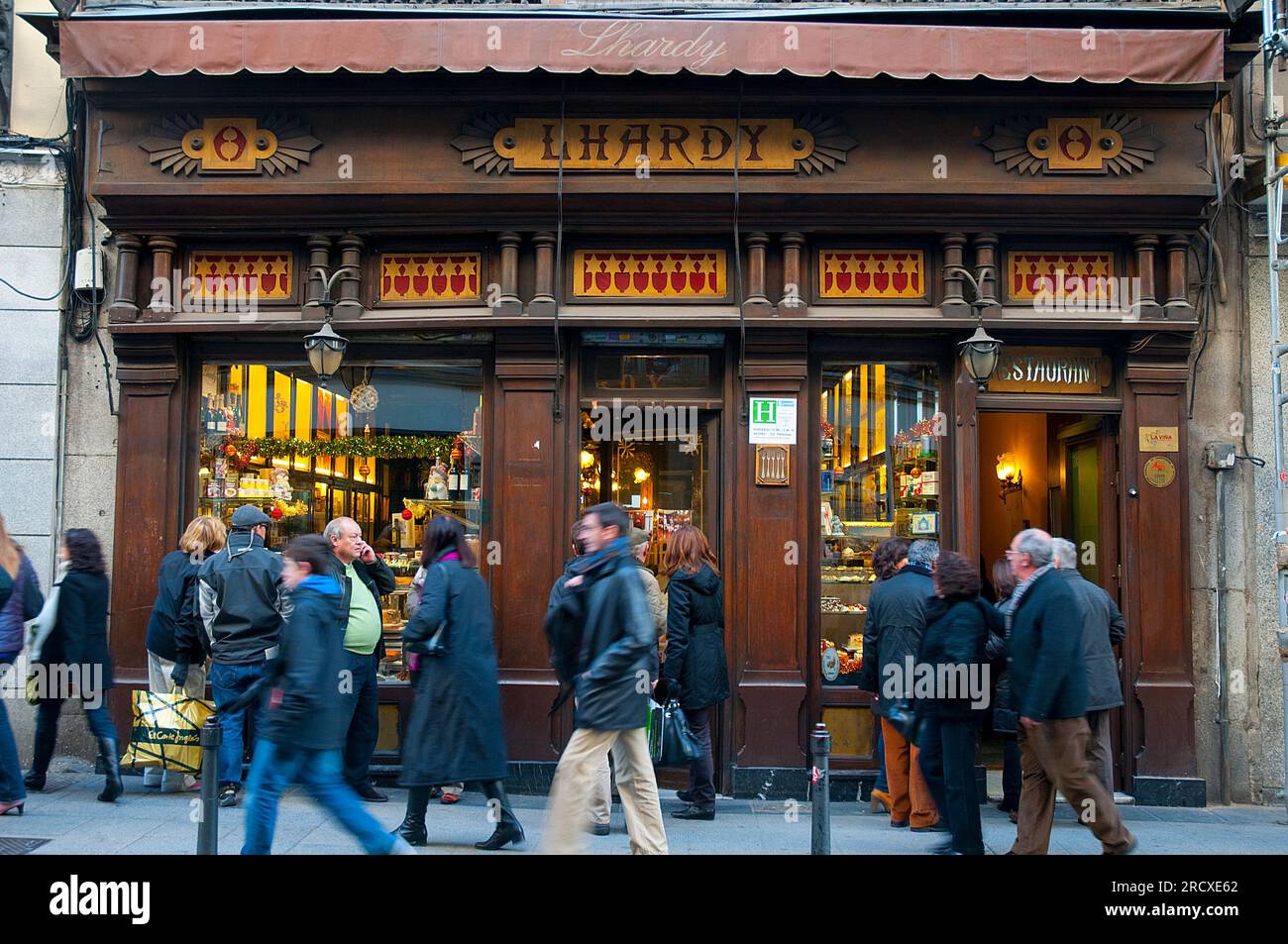 Facade of Lhardy restaurant. Madrid, Spain. Stock Photo