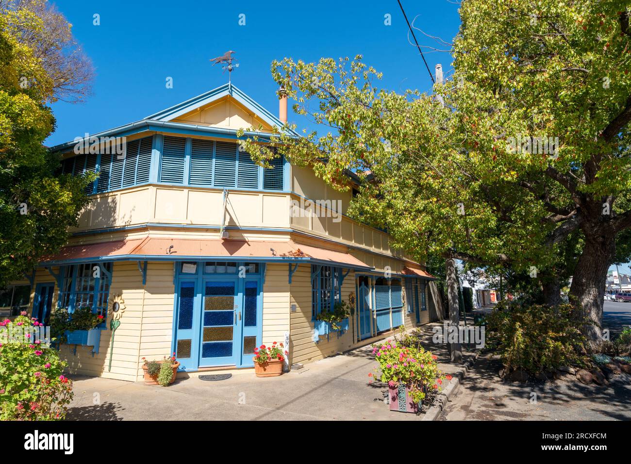 The Blue Cow previously the Royal Hotel, main street, Allora, Queensland, Australia Stock Photo
