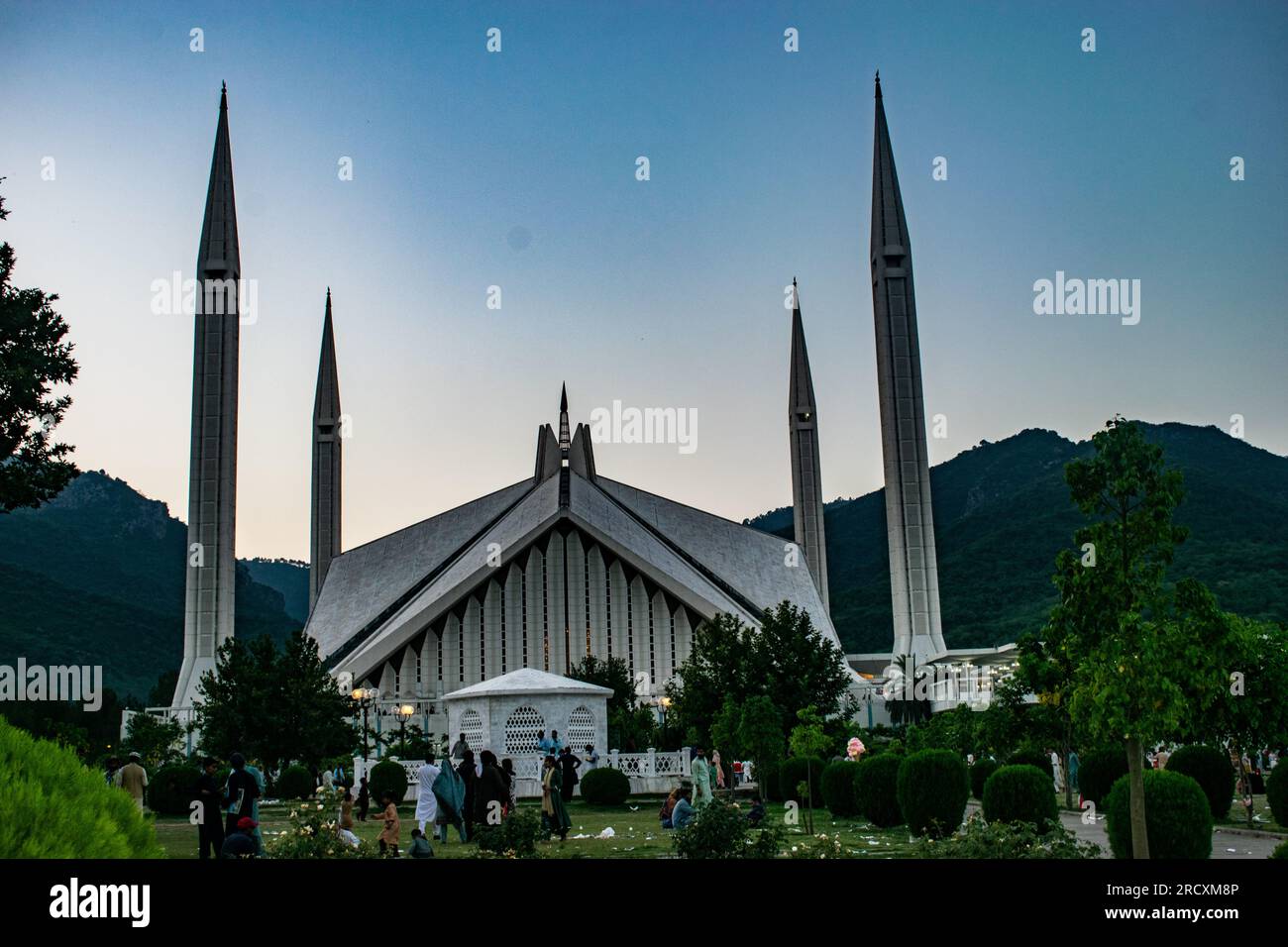 A View of Faisal Masjid Stock