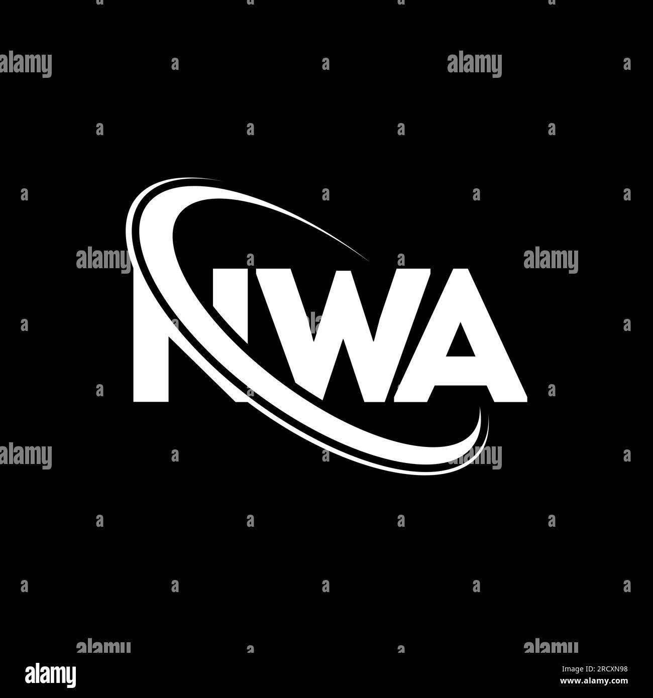NWA logo. NWA letter. NWA letter logo design. Initials NWA logo linked