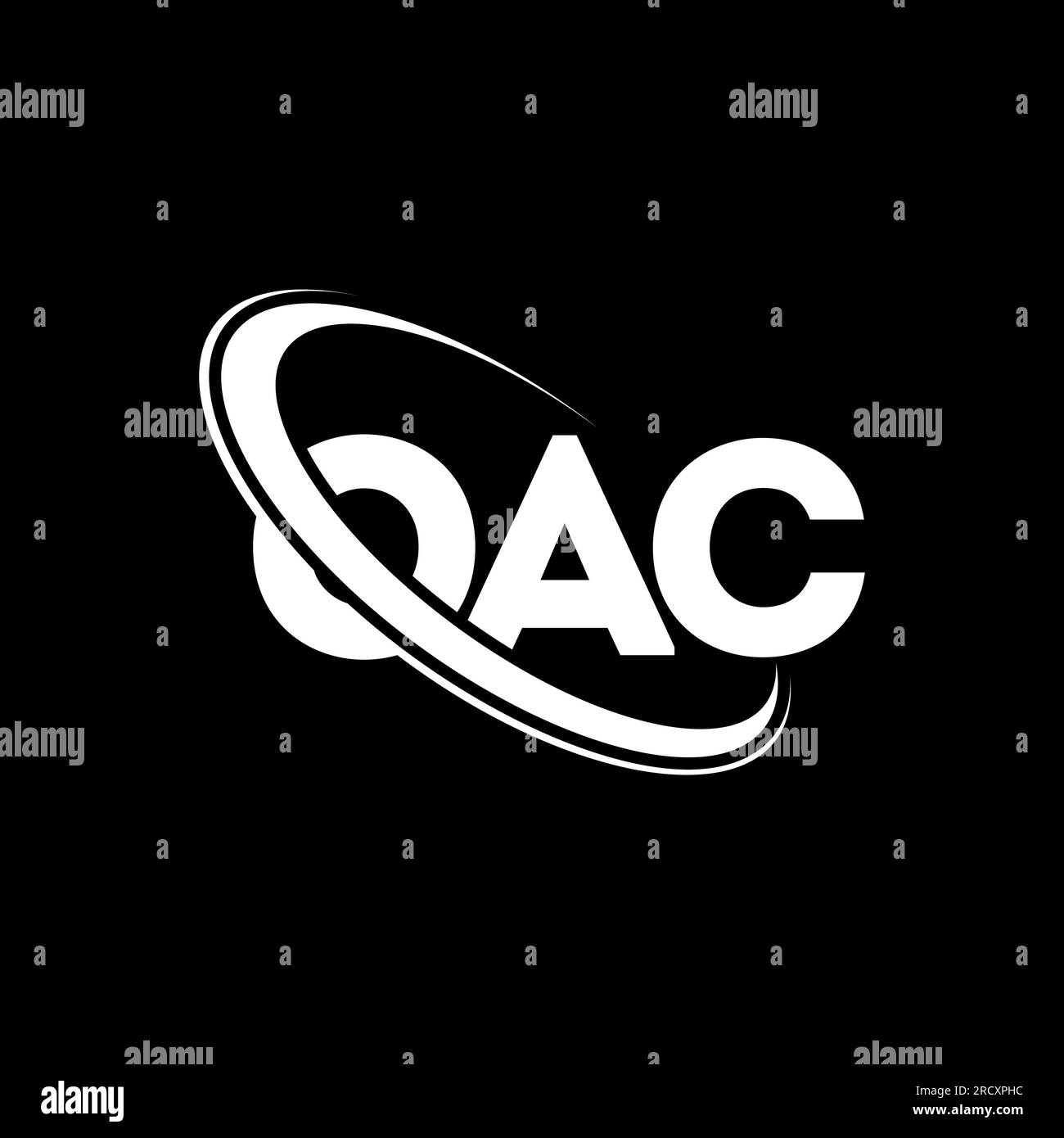 OAC logo. OAC letter. OAC letter logo design. Initials OAC logo linked with circle and uppercase monogram logo. OAC typography for technology, busines Stock Vector