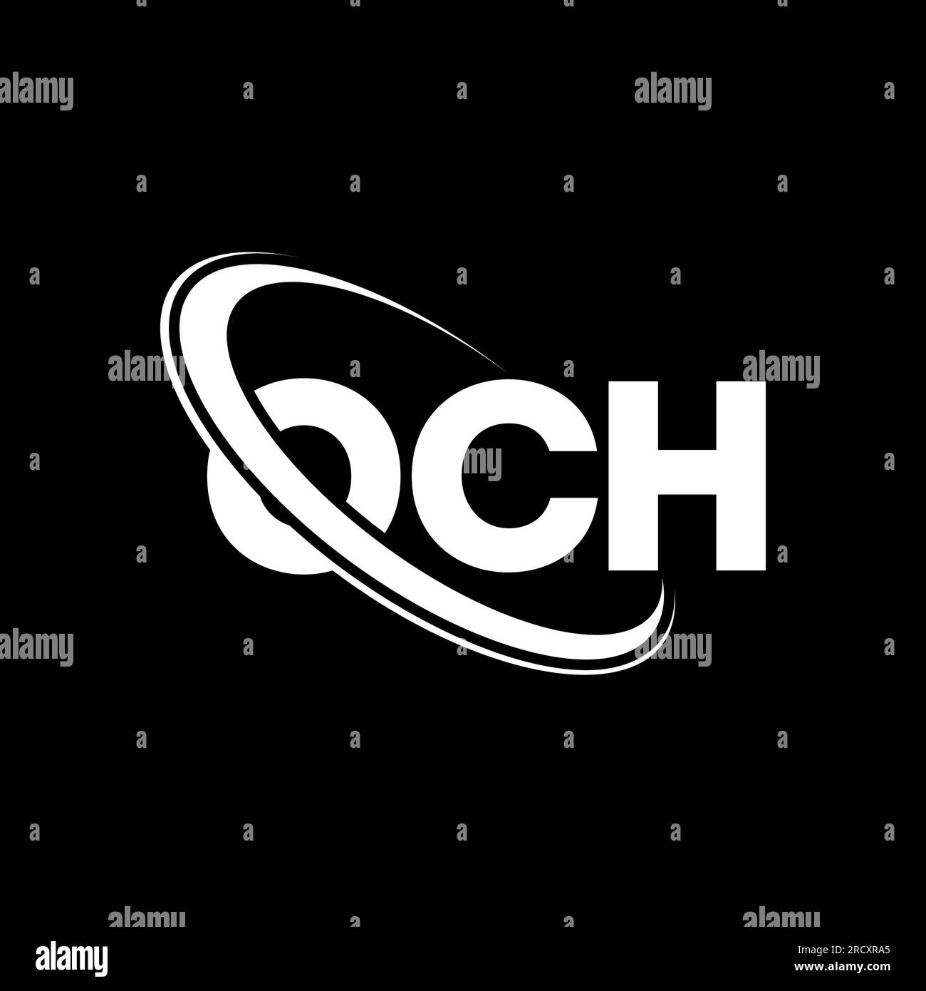 OCH logo. OCH letter. OCH letter logo design. Initials OCH logo linked