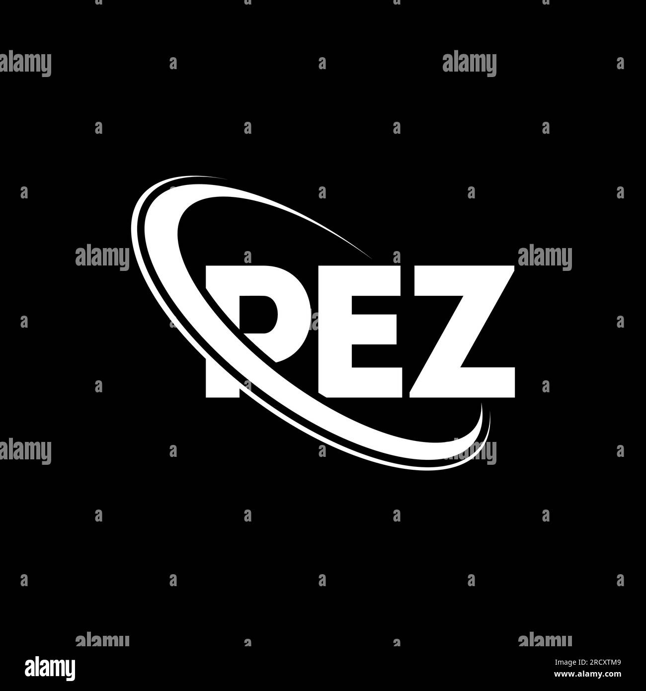 PEZ logo. PEZ letter. PEZ letter logo design. Initials PEZ logo linked with circle and uppercase monogram logo. PEZ typography for technology, busines Stock Vector