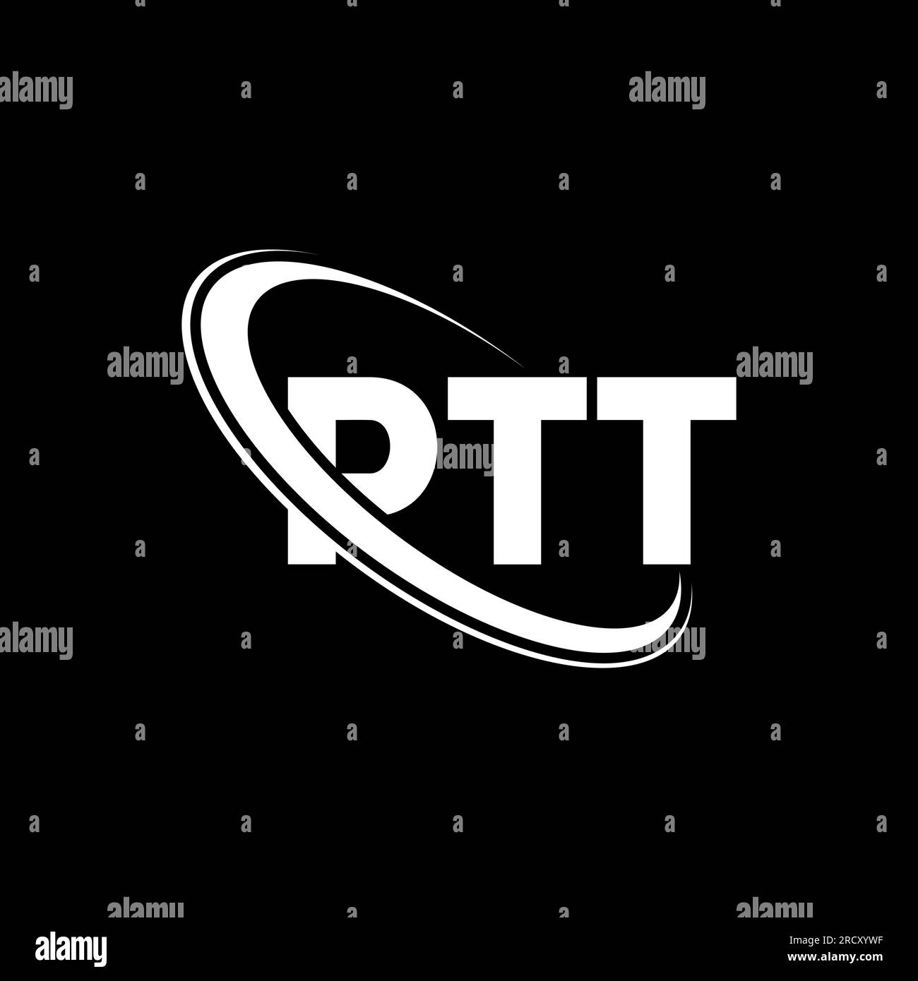 PTT logo. PTT letter. PTT letter logo design. Initials PTT logo linked with circle and uppercase monogram logo. PTT typography for technology, busines Stock Vector