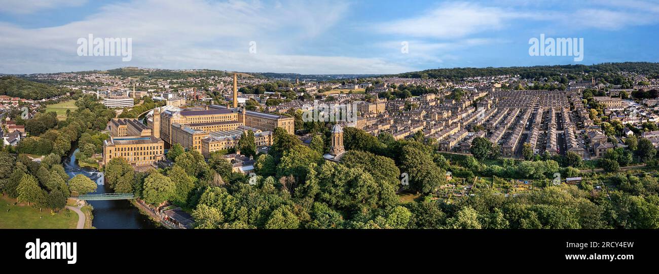 Salts Mill, built by Titus Salt at the centre of Saltaire, the model