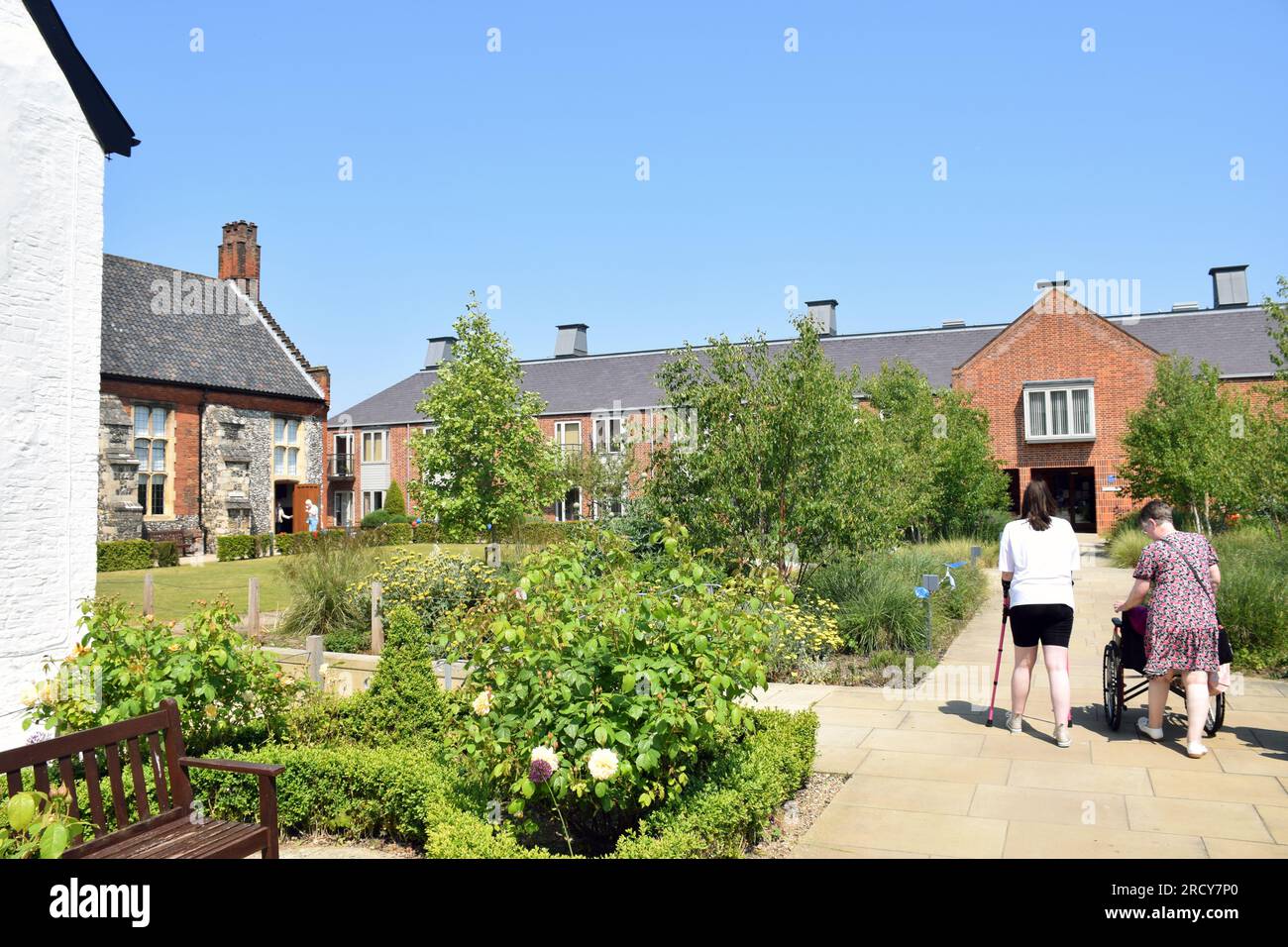 The Great Hospital, sheltered housing on the site of a medieval hospital founded in 1249, Norwich, UK June 2023 Stock Photo