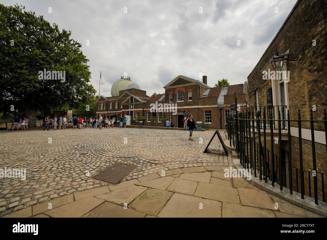 Royal Observatory Greenwich, London. Home to Greenwich Mean Time (GMT), the Prime Meridian of the world and one of the UK's largest telescopes. Visit. Stock Photo