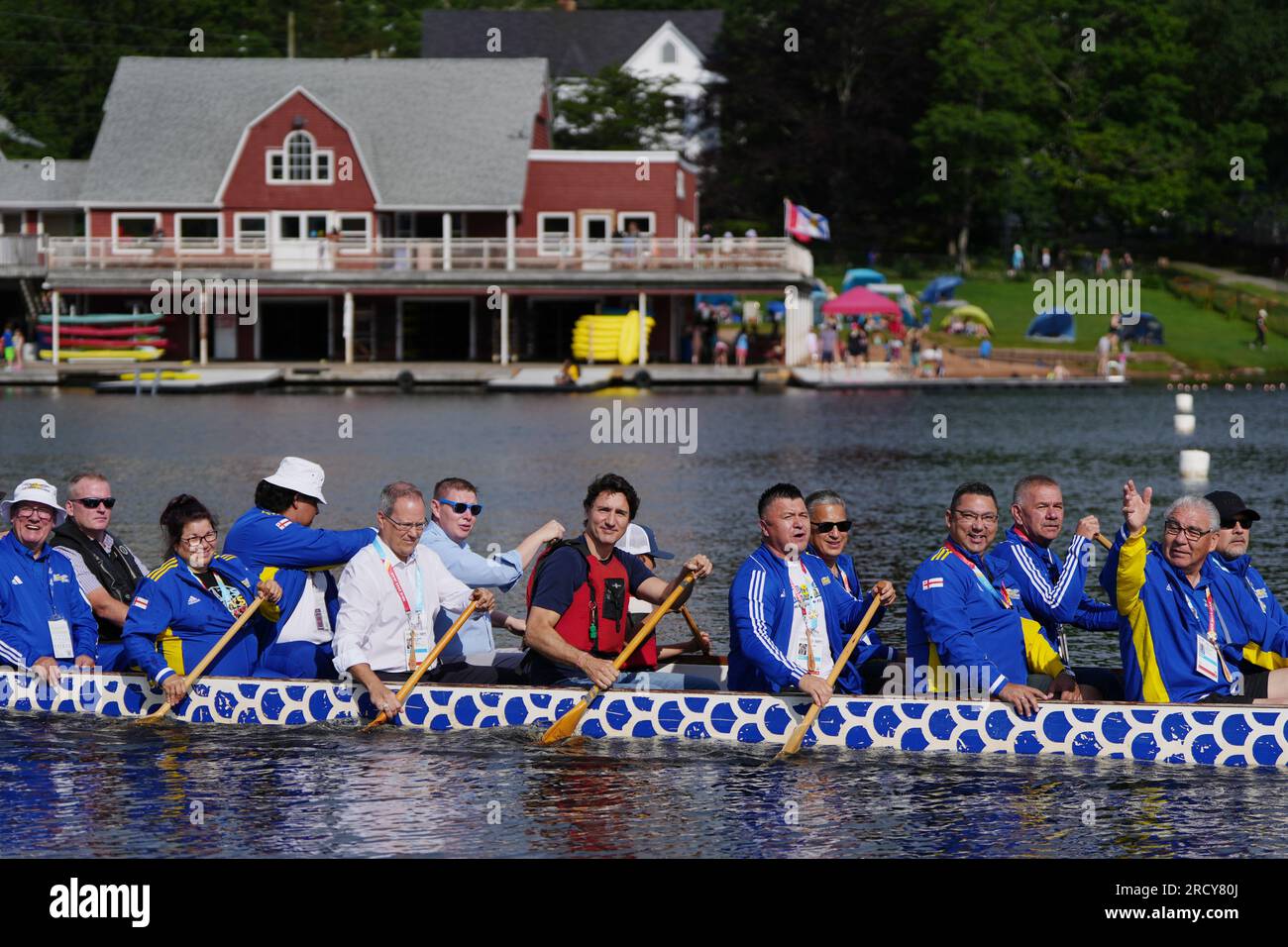 Halifax, Canada. 17th July, 2023. Prime Minister Justin Trudeau, centre