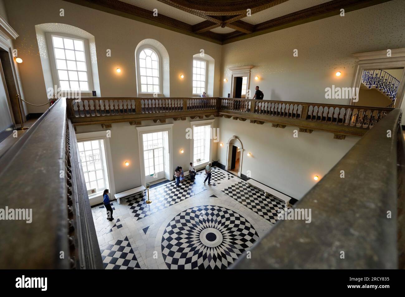 Queen's House Greenwich, London. Museum interior, art gallery housed