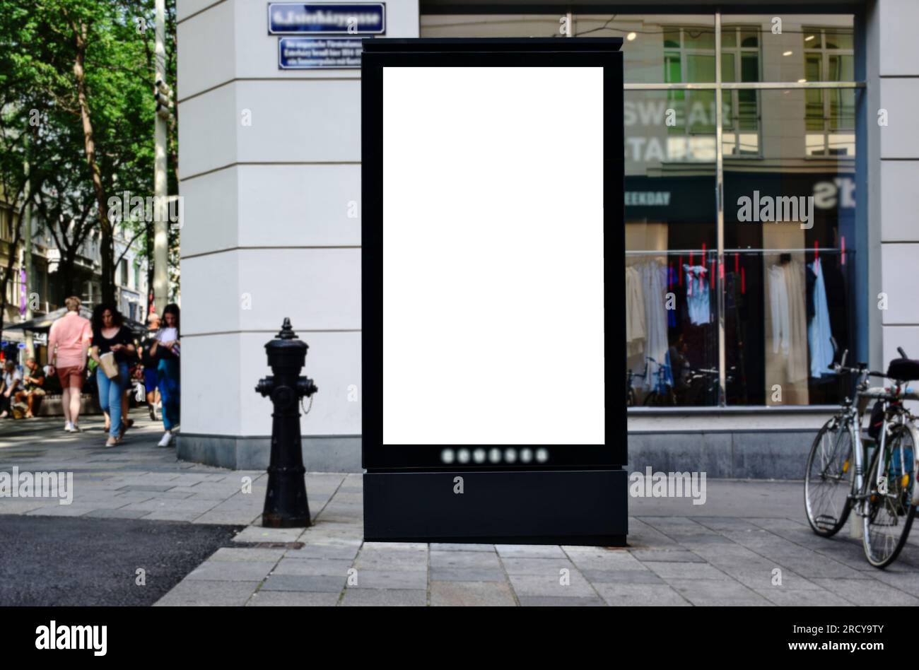 blank white ad and commercial billboard panel. mockup base. empty ...