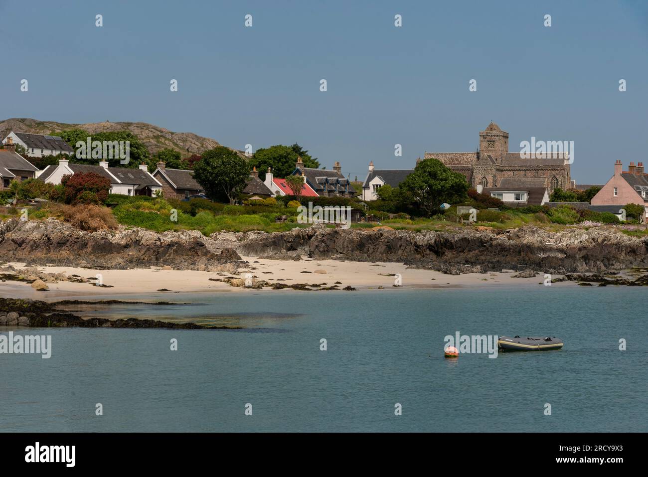 Isle of Iona,Argyll, Scotland, UK. 6 June 2023. Iona village and seafront in the Scottish