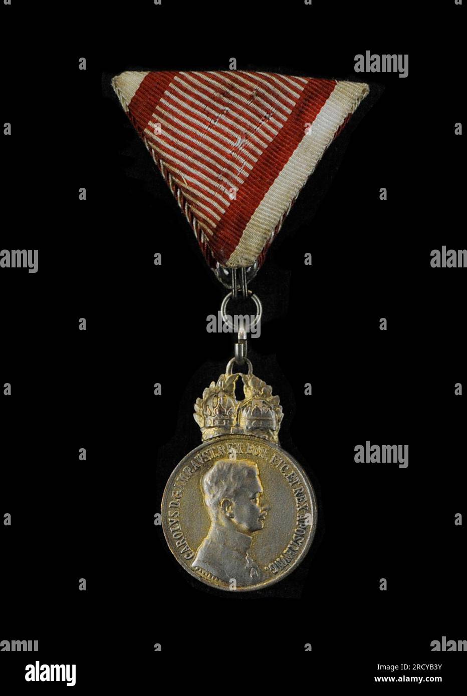 Austro-Hungarian Empire. Medal of Military Merit 'Signum Laudis”. Emperor Charles I (1887-1922). Established by Emperor Franz Joseph I of Austria on 12 March 1890. Latvian War Museum. Riga. Latvia. Stock Photo