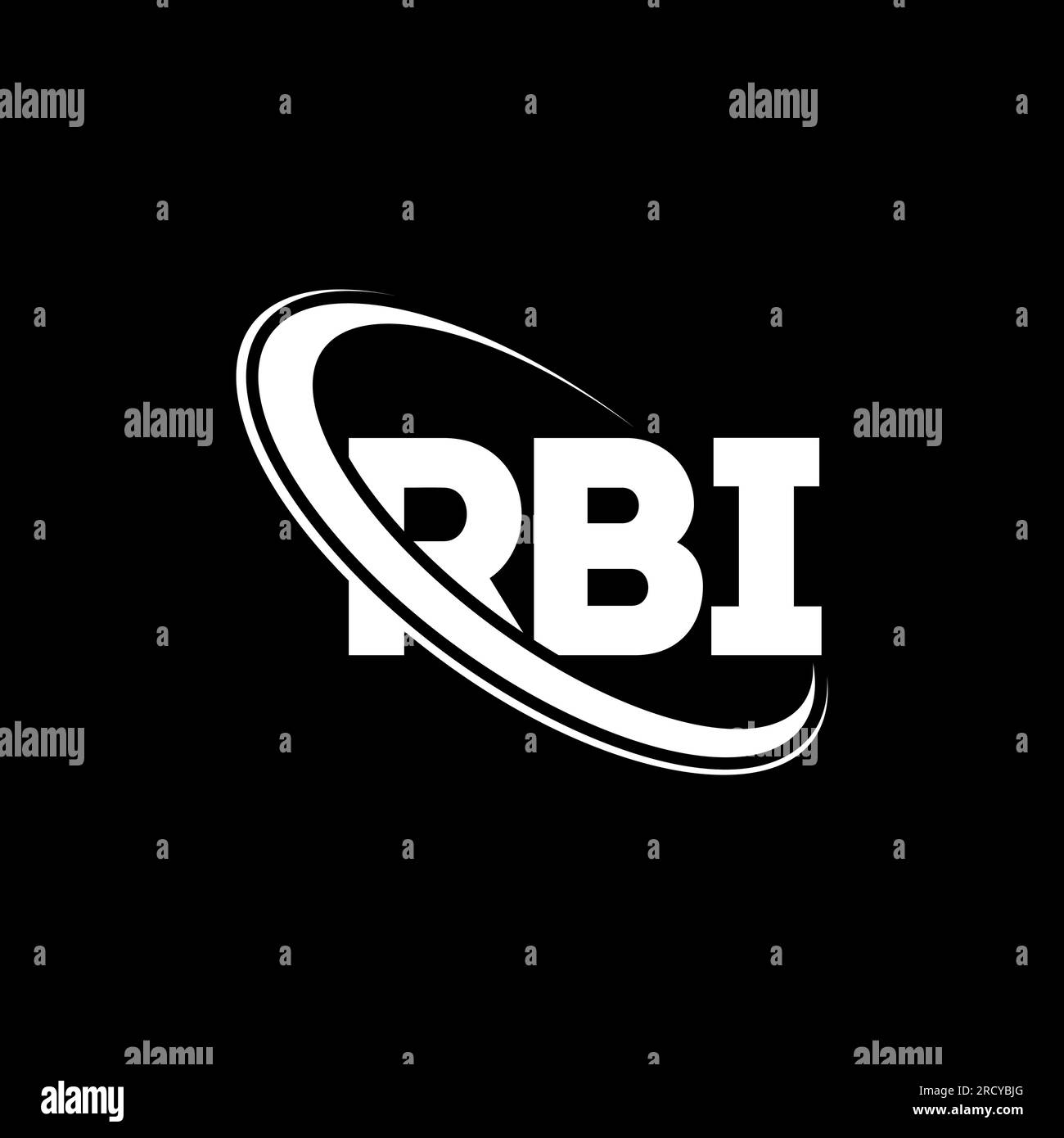 RBI logo. RBI letter. RBI letter logo design. Initials RBI logo linked with circle and uppercase monogram logo. RBI typography for technology, busines Stock Vector