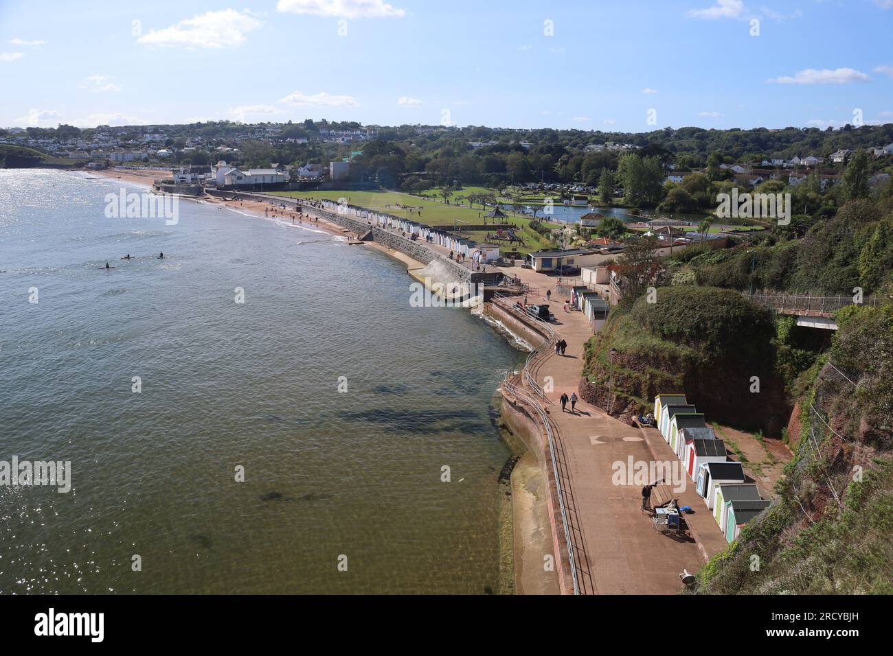 A vista of Goodrington Sands, Paignton, Torbay, South Devon, with it's