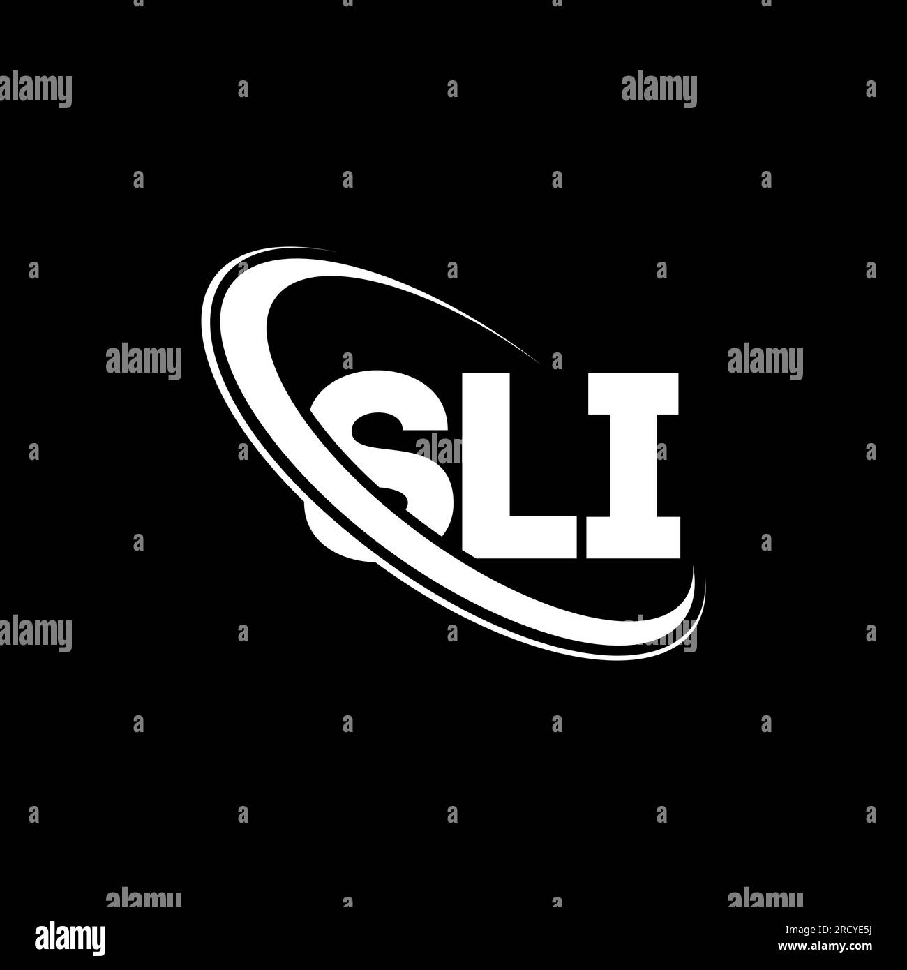 SLI logo. SLI letter. SLI letter logo design. Initials SLI logo linked with circle and uppercase monogram logo. SLI typography for technology, busines Stock Vector