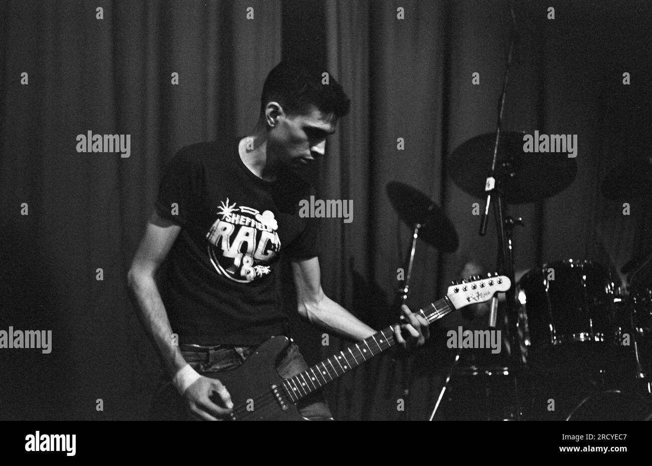 Steve Albini of controversial post-hardcore band Rapeman on stage at