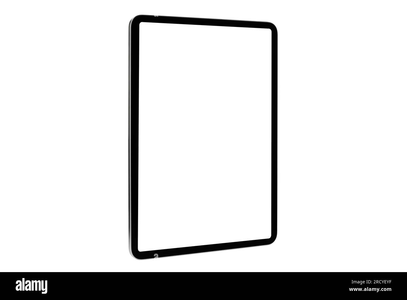 Modern Digital Tablet blank in threequarters mockup with a blank white