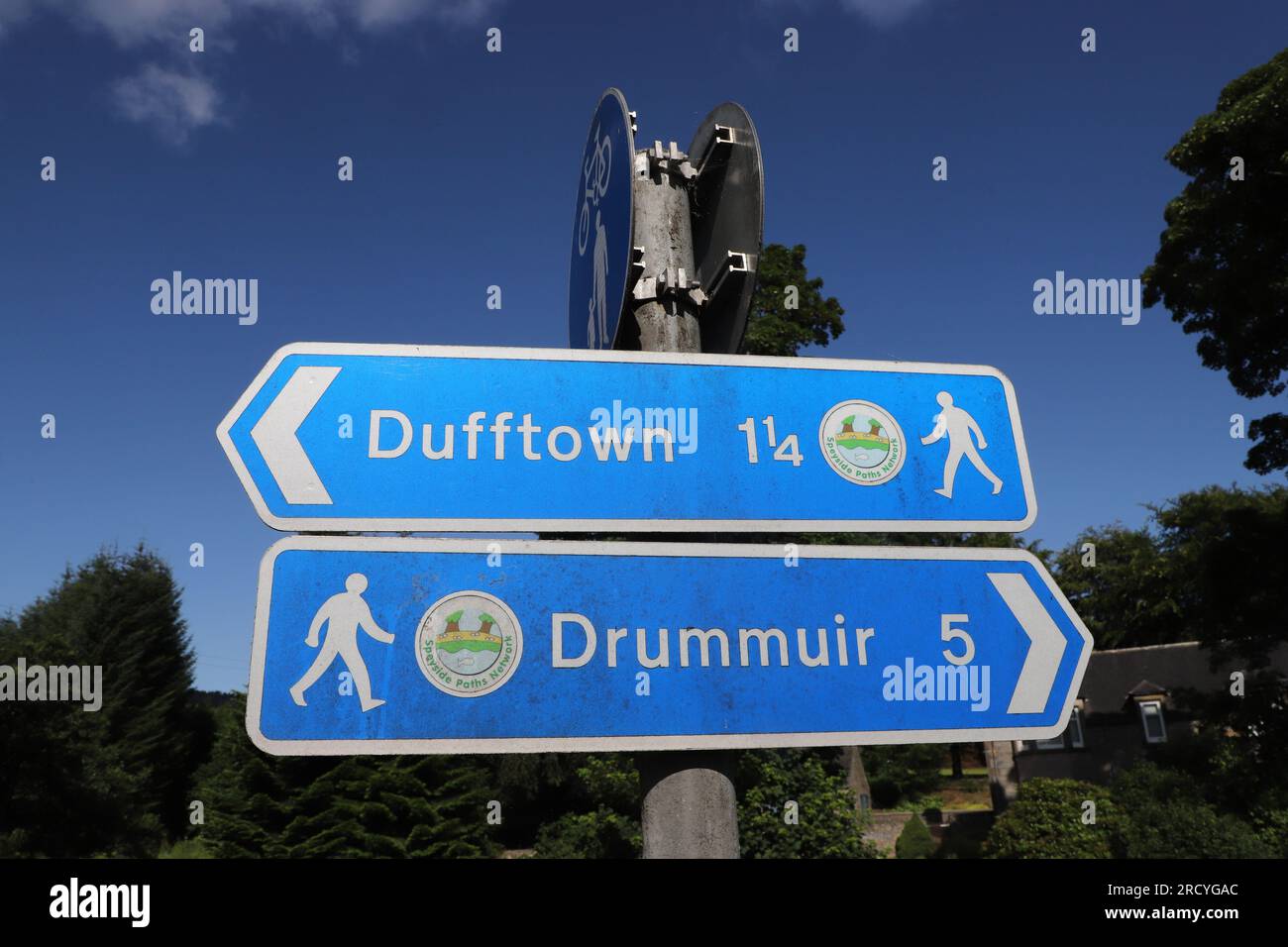 Sign on Speyside Path Network for Dufftown and Drummuir Scotland July ...