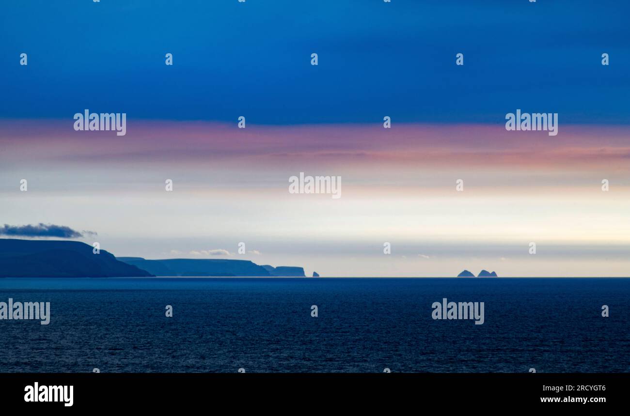 The Stags of Broadhaven Rocks from Downpatrick Head, County Mayo, Ireland Stock Photo