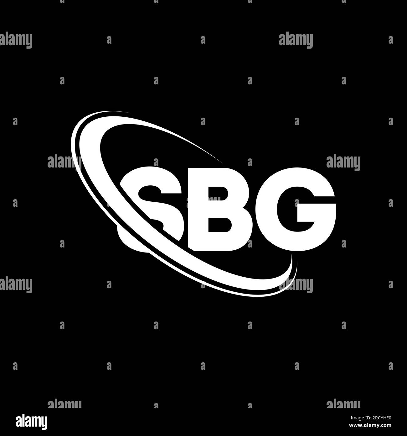 SBG logo. SBG letter. SBG letter logo design. Initials SBG logo linked with circle and uppercase monogram logo. SBG typography for technology, busines Stock Vector