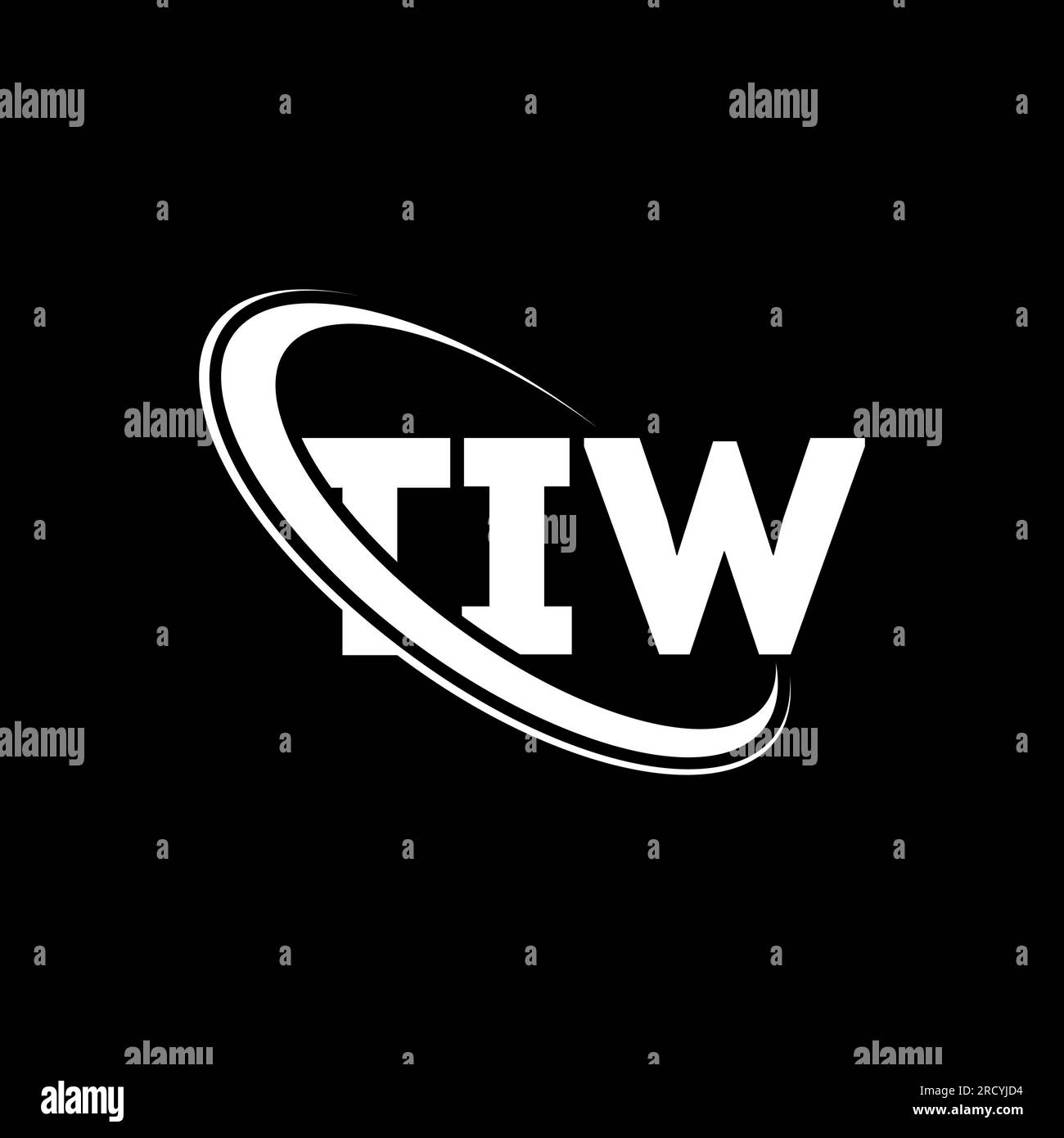 TIW logo. TIW letter. TIW letter logo design. Initials TIW logo linked with circle and uppercase monogram logo. TIW typography for technology, busines Stock Vector