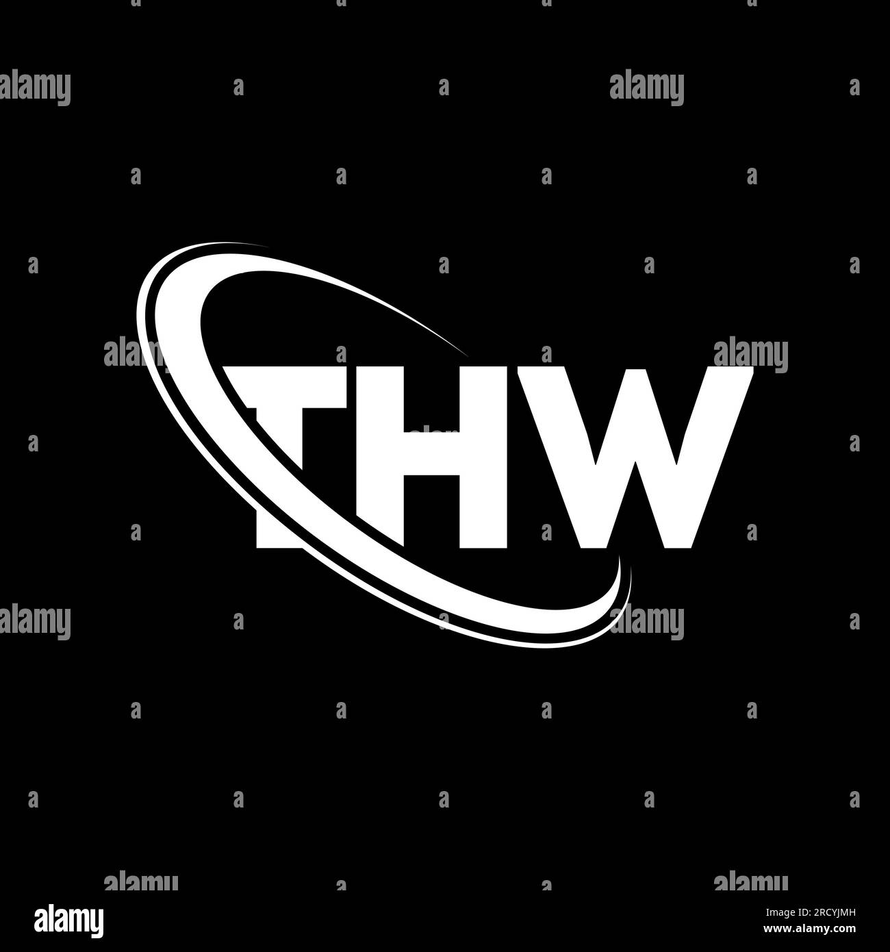 THW logo. THW letter. THW letter logo design. Initials THW logo linked
