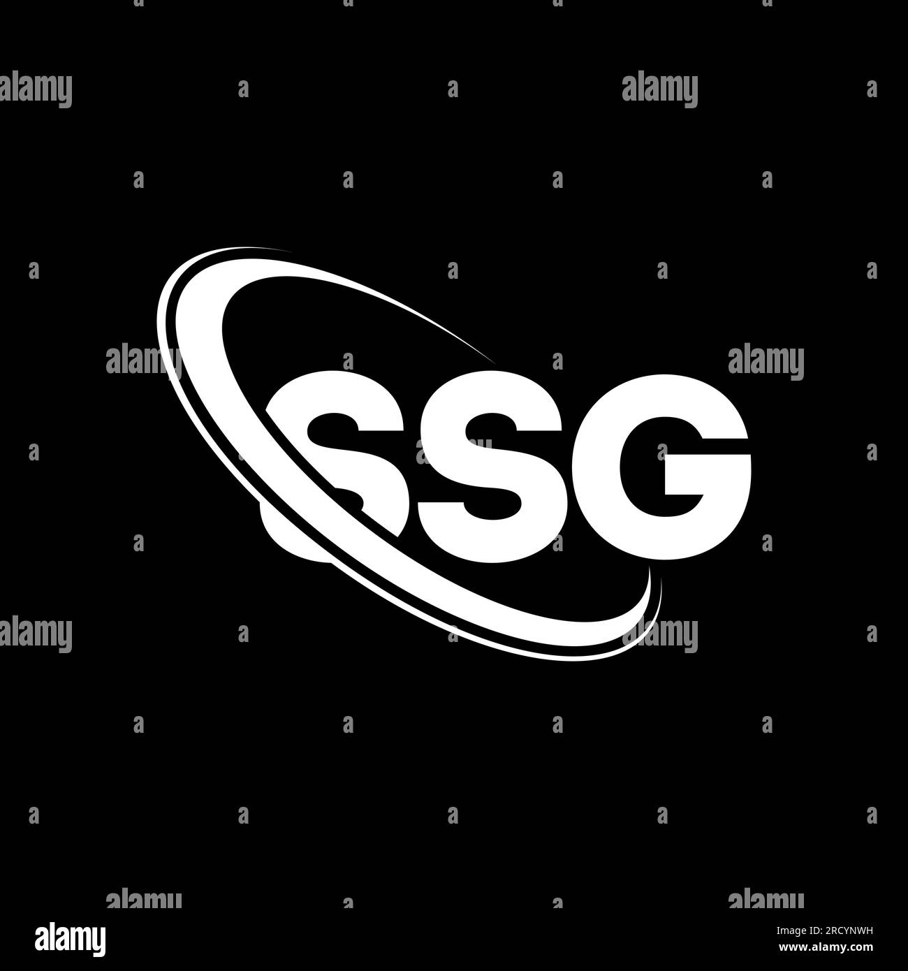 SSG logo. SSG letter. SSG letter logo design. Initials SSG logo linked with circle and uppercase monogram logo. SSG typography for technology, busines Stock Vector