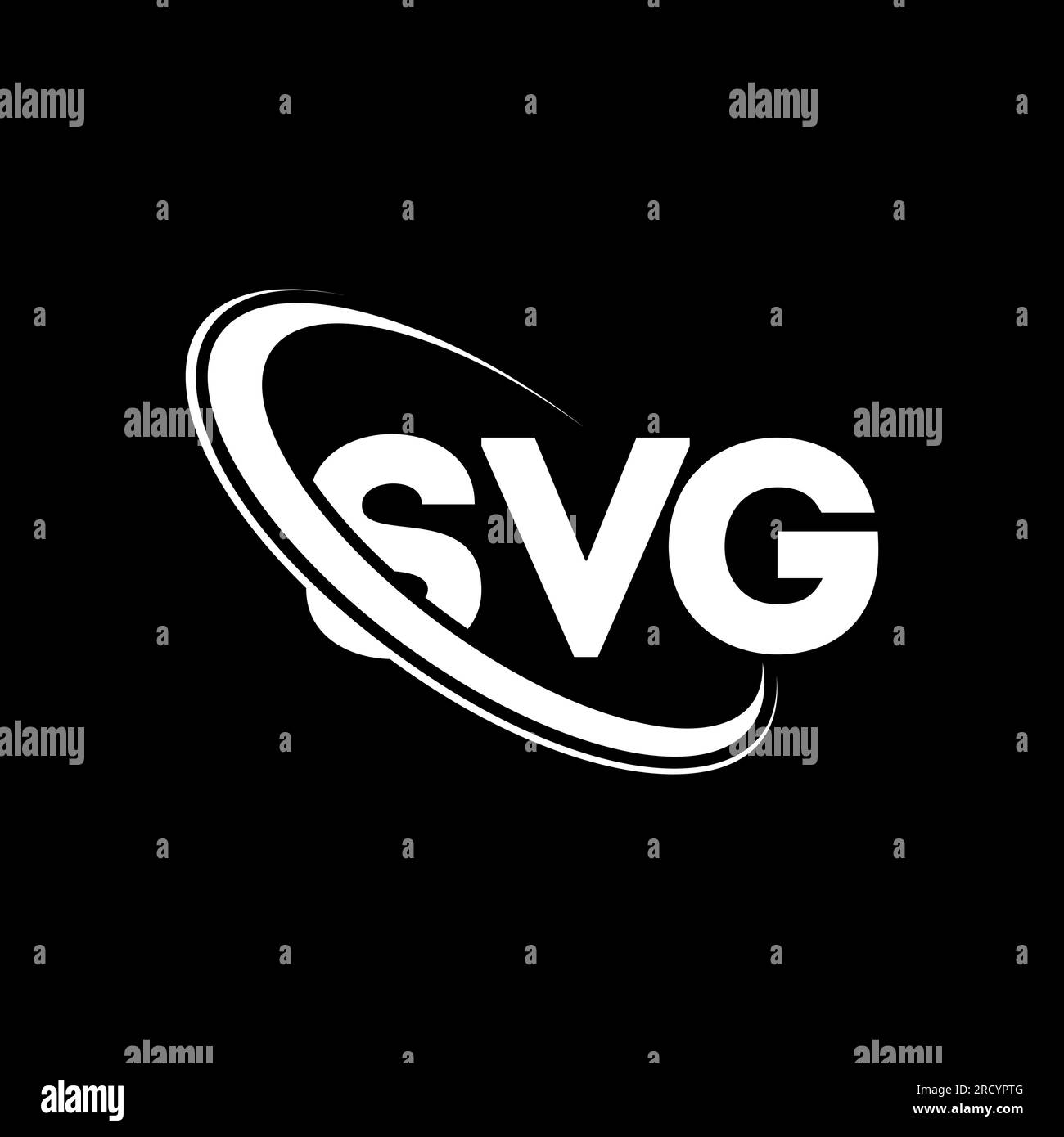 SVG logo. SVG letter. SVG letter logo design. Initials SVG logo linked with circle and uppercase monogram logo. SVG typography for technology, busines Stock Vector
