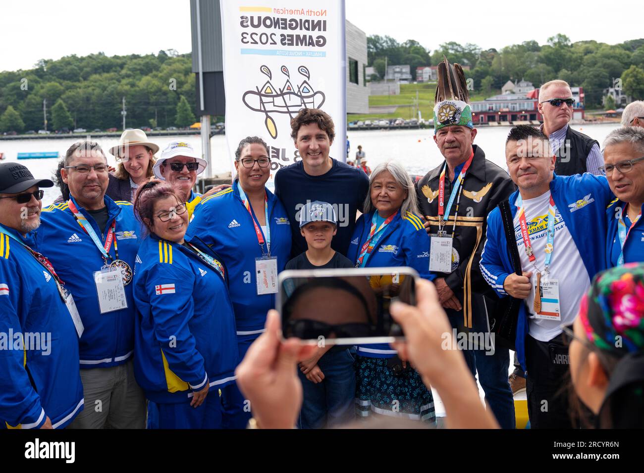 Halifax, Canada. 17th July, 2023. Prime Minister Justin Trudeau, centre