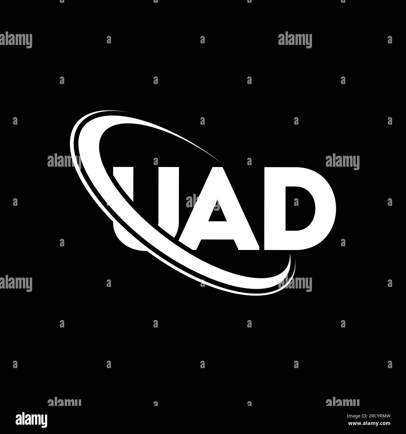 UAD logo. UAD letter. UAD letter logo design. Initials UAD logo linked with circle and uppercase monogram logo. UAD typography for technology, busines Stock Vector