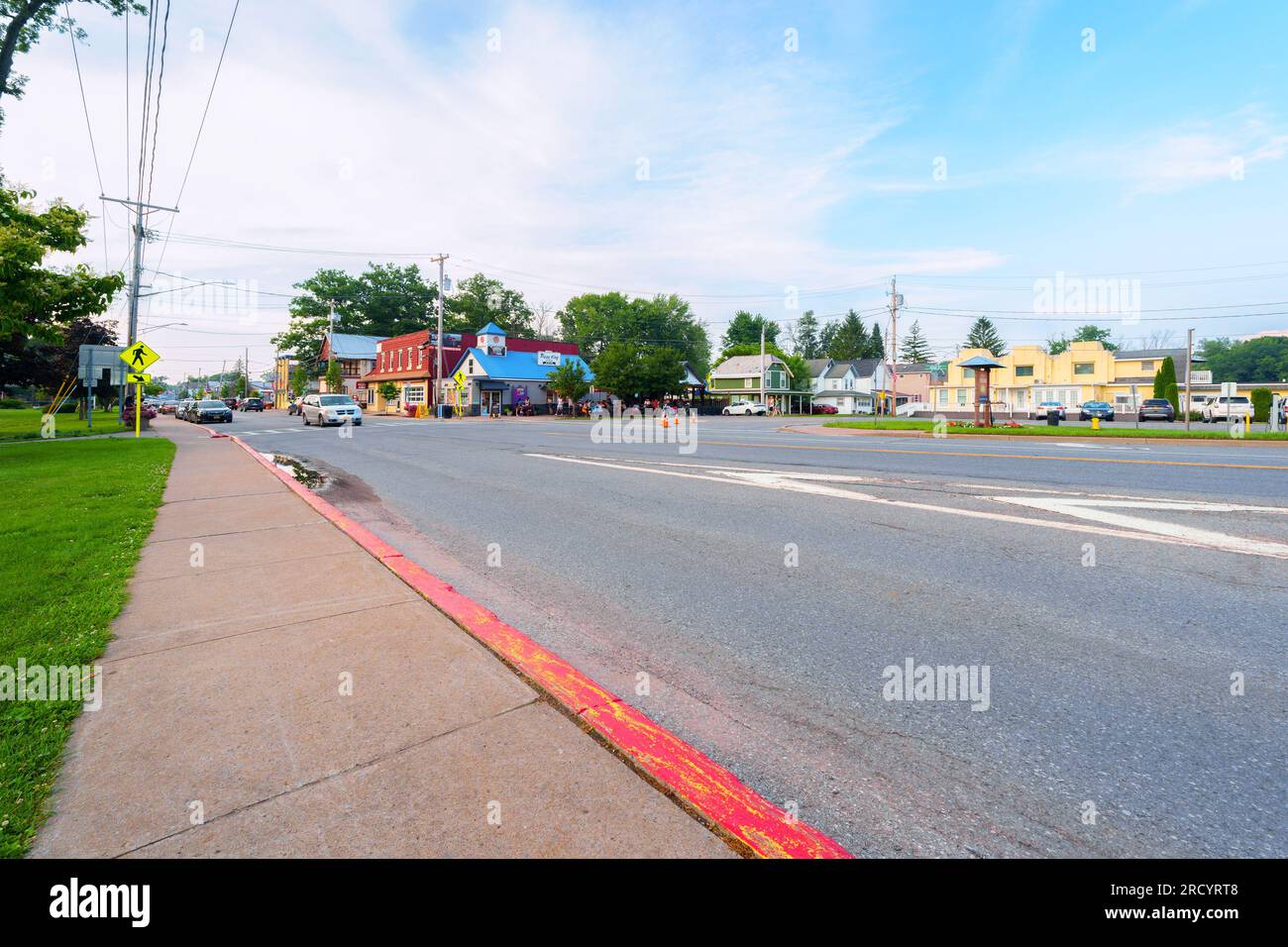 Sylvan Beach, New York July 4, 2023 Landscape Wide Street View of