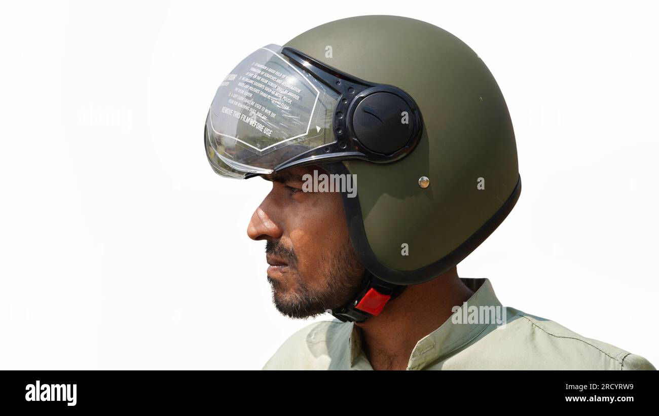 Man in helmet ready hi-res stock photography and images - Alamy