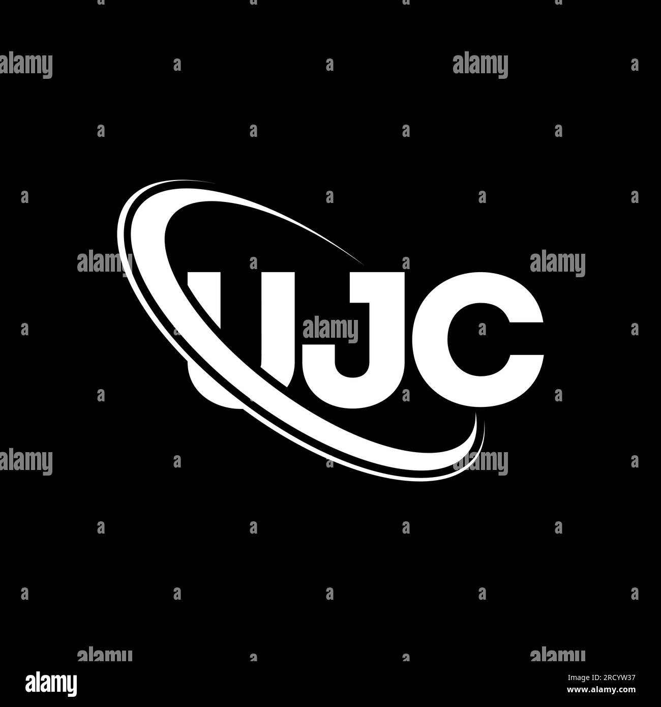 UJC logo. UJC letter. UJC letter logo design. Initials UJC logo linked with circle and uppercase monogram logo. UJC typography for technology, busines Stock Vector