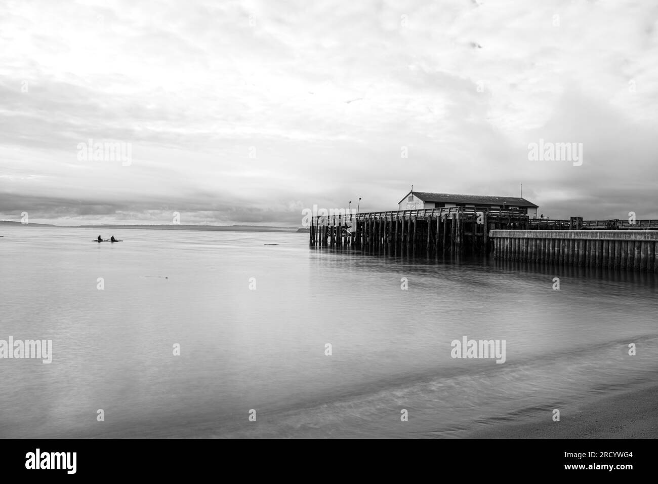 Marine Science Center Pier at the Admiralty Inlet Beach Stock Photo - Alamy