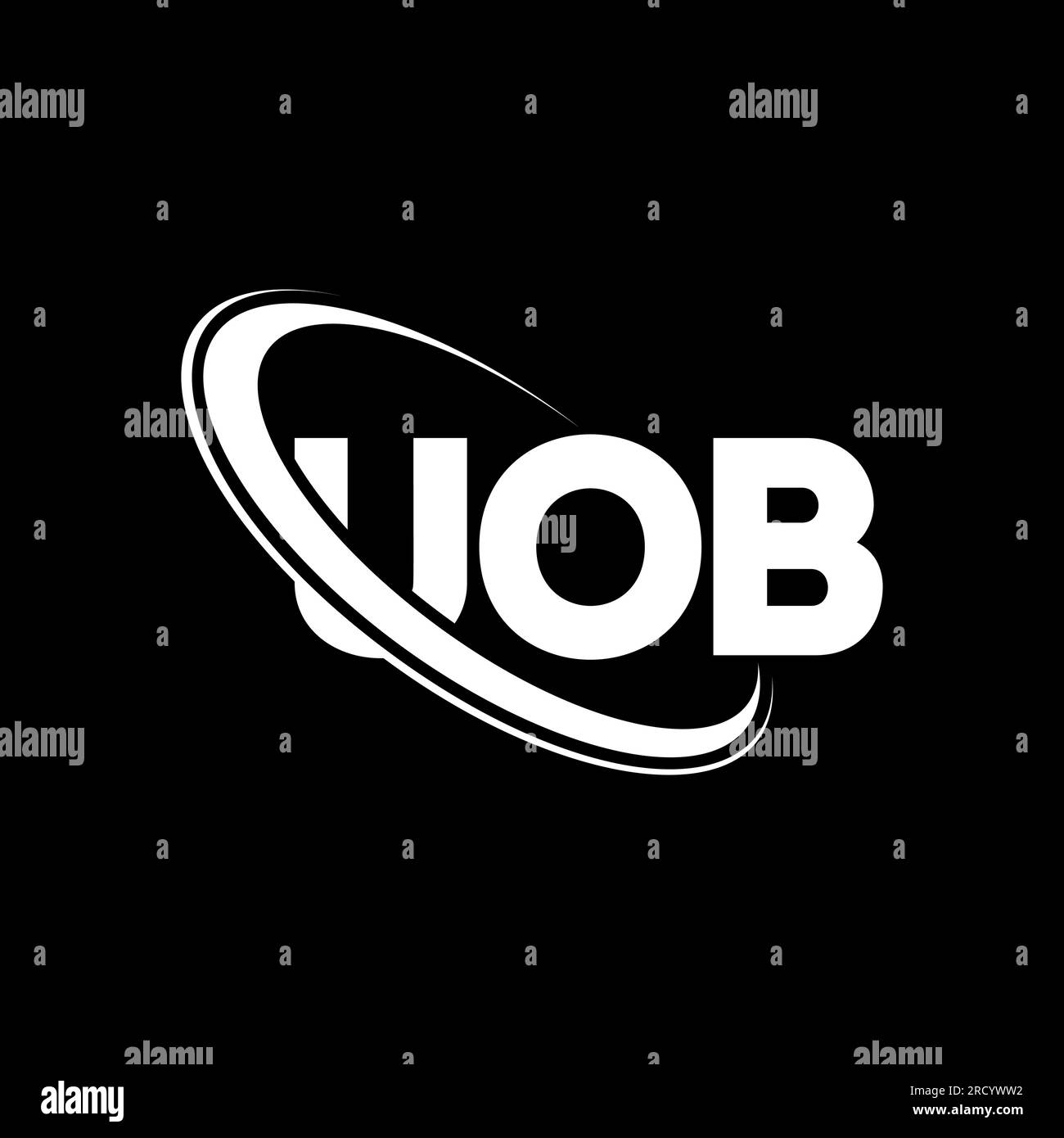 UOB logo. UOB letter. UOB letter logo design. Initials UOB logo linked with circle and uppercase monogram logo. UOB typography for technology, busines Stock Vector